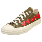 Converse Comme Des Garcons Play Chuck Unisex Khaki Fashion Trainers - 8 UK