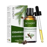 AESHORY Cedarwood Essential Oils 100ml, 100% Pure Cedarwood Oil Essential Oil for Diffusers, Aromatherapy, Relaxation, Better Sleep, Hair Growth, Skin Care, DIY Perfume, Candles Making