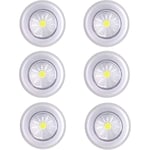 Led-klisterlampa Batteri Garderob Ljus Led Batteri Klisterlampa För Garderob Kök Garderob Led Batteridriven 6 st (silver) Hy