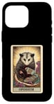 Coque pour iPhone 16 Pro Max Esthetic Cottagecore The Opossum Possum Jeu de cartes Tarot