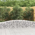 Maison Chic - Panier de gabions arqué Mur en gabion Clôture de gabion 400x50x40/60 cm Fer galvanisé 50670