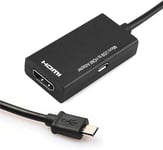 Cable adaptateur micro USB vers HDMI USB 2. 0 male vers HDMI femelle HDTV 1080p pour smartphone Android et tablette