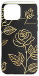 Coque pour iPhone 16 Pro Max Rose florale botanique, style minimaliste