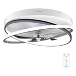 Cecotec - Ventilateur de Plafond avec Lumière EnergySilence LampAero 600 FlowLight - 20 W, Diamètre 60 cm, Lampe LED, Télécommande, 3 Vitesses et 5 Pales, Mode Été/Hiver