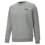 PUMA Small Crew Sweat-Shirt ESS avec Petit Logo pour Homme Mixte, Gris Moyen chiné, M