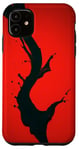 Coque pour iPhone 11 Peinture noire abstraite Art Design