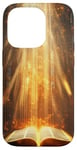 iPhone 14 Pro Catholicism Open Bible Rays Spiritual Divine Case