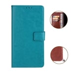 KISCO pour Coque Lenovo Z5S,Flip Housse en Cuir Magnetic Cheval Fou Texture Case Support Carte Slots Portefeuille Etui Coque pour Lenovo Z5S-Bleu