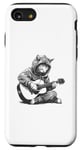 Coque pour iPhone SE (2020) / 7 / 8 Musicien Rock Cat, Conception de guitare de chat, Chat