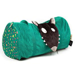 Sac Voyages - pour Enfants -Les Déglingos - Sac week-end - Loup - Ideal pour partir en Vacances - Spacieux - Ultra Doux - Vert