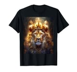 NICE LION TEE. LION, THE KING OF THE JUNGLE GOLD CROWN TIGER T-Shirt