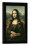 Kunst für Alle 'Encadré Image de Leonardo da Vinci Mona Lisa, c.1503–6, d'art dans Le Cadre de Haute qualité Photos Fait Main, 30 x 40 cm, Noir Mat