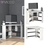 Bureau en angle Table de bureau Bureau informatique Arion blanc anthracite Vicco