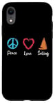 Coque pour iPhone XR Peace Love Sailing Captain Boat Sport