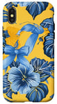 Coque pour iPhone X/XS Jaune Pop Art Tropical Esthétique Preppy Vintage Design