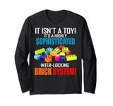 Master Builder Bricks Blocks Toys Funny Gifts Men Boys Kids Long Sleeve T-Shirt