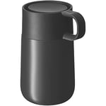 WMF Mug de voyage Impulse - En acier inoxydable - 0,3 l - Fermeture automatique - Ouverture à 360° - Garde les boissons au chaud pendant 6 h / 12 h au froid - Gris