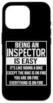 iPhone 16 Pro Funny inspector design saying: being an inspector is easy Case