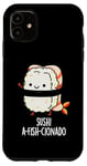 Coque pour iPhone 11 Jeu de mots amusant Sushi A-Fish-Cionado