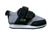 Lacoste Light 318 Black & Grey Light Trainers Size Infant UK 3 / EUR 19