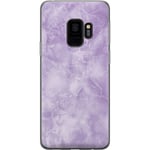 Samsung Galaxy S9 Transparent Mobilskal Lila marmor