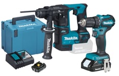 Trådløst Kombisett Dlx2454aj, Bormaskin + Borehammer, 18 Volt