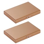 Vicloon 2pcs Porte-Carte de Crédit Visite Métallique avec la Technologie de Blocage RFID,Cool Etui de Carte de Visite Slim Métal - 6 Slots pour Vos Cartes de Crédit