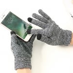 Gants Homme Tactiles Pour Samsung Galaxy J3 2016 Smartphone Taille M 3 Doigts Hiver - Gris