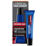 L'Oréal Paris Men Expert Crème contour des yeux anti-âge pour homme à l'acide hyaluronique Convient aux peaux fatiguées et mates Power Age 1 x 15 ml