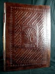 Giant Pagan Wicca Handmade Leather Book of Shadows - Altar Book - TREE of LIFE