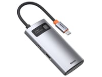 Baseus Metal Gleam Series 4-In-1 Usb-C Hub, Universell, Usb, Usb Type-C, Sølv