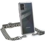 Phone Chain For Samsung Galaxy A51 Boho Cord Cover Band Wide Green / Black