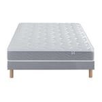 Ensemble Matelas Douces Nuits Hydros Mousse HR 35 kg/m3 + Sommier Base Ferme 140x200