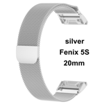 Watch Band Milanese Strap Magnetic Loop Silver 20mm