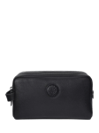 OSPREY LONDON The Compass Leather Washbag, Black