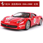 1:24 Lafa 488 Challeng Track Auton Simulaatio Seosautomalli Simulaatio Automallin Koristeet_Ferrari 458 Red 26302