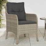 Chaises Fauteuil extérieures| Chaises de jardin coussins lot de 2 gris clair résine tressée 9344310