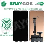 For Xiaomi Redmi Note 12 Pro 5G 22101316C OLED LCD Display Touch Screen Assembly