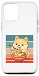 Coque pour iPhone 12/12 Pro Dessin animé chien ramen nouilles baguettes boules de