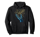 Stylized Network Hand Graphic for Tech Innovators Pullover Hoodie