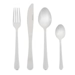 Salter BW06527 Bakewell Cutlery Set – 16 Piece, 18/0 Stainless Steel, Mirror Polish Flatware, 15-Year Guarantee, 4 Place Settings, Includes Forks, Knives, Dessert Spoons & Teaspoons, Dishwasher Safe