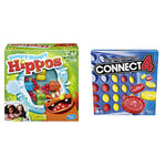 Hasbro Elefun and Friends Hungry Hungry Hippos Game & The Classic Game of Connect 4 Strategy Board Game for Kids; 2 Player ; 4 in a Row; Kids Gifts