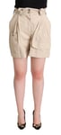 Shorts Cargo Beige En Coton Taille Haute DOLCE & GABBANA IT42/US8/M 1000 $