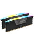 Corsair Vengeance RGB DDR5-6000 - 32GB - CL28 - Dual Channel (2 pcs) - Intel XMP - Svart med RGB