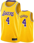 Hyzb Sport Basketball Jersey Lakers 4 Caruso Respirant Wear Basketball résistant en Tulle brodé Swingman Maillots Maillots Sport T-Shirt (Color : C, Size : XXL(185~190CM/95~110KG))