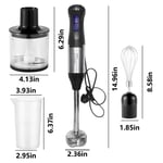 1000W 4 in 1 Hand Blender Mini Chopper With Beaker Whisk Immersion Mixer UK New