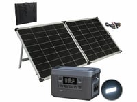 Batterie nomade et convertisseur solaire HSG-1300 avec panneau solaire 240 W