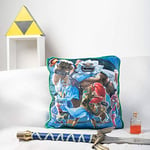 Homadict - Coussin Zelda - Champions - Accessoire Décoratif - Doux et Moelleux - 40 X 40 cm - Licence officielle