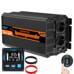 EDECOA Convertisseur Pur Sinus 12v 220v convertisseur 2500w Pur Sinus avec télécommande Convertisseur 12v 220v (2500w Nouvelle télécommande)