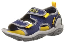 KEEN Mixte enfant Knotch Creek Ot Sandale, Blue Depths Keen Yellow, 39 EU